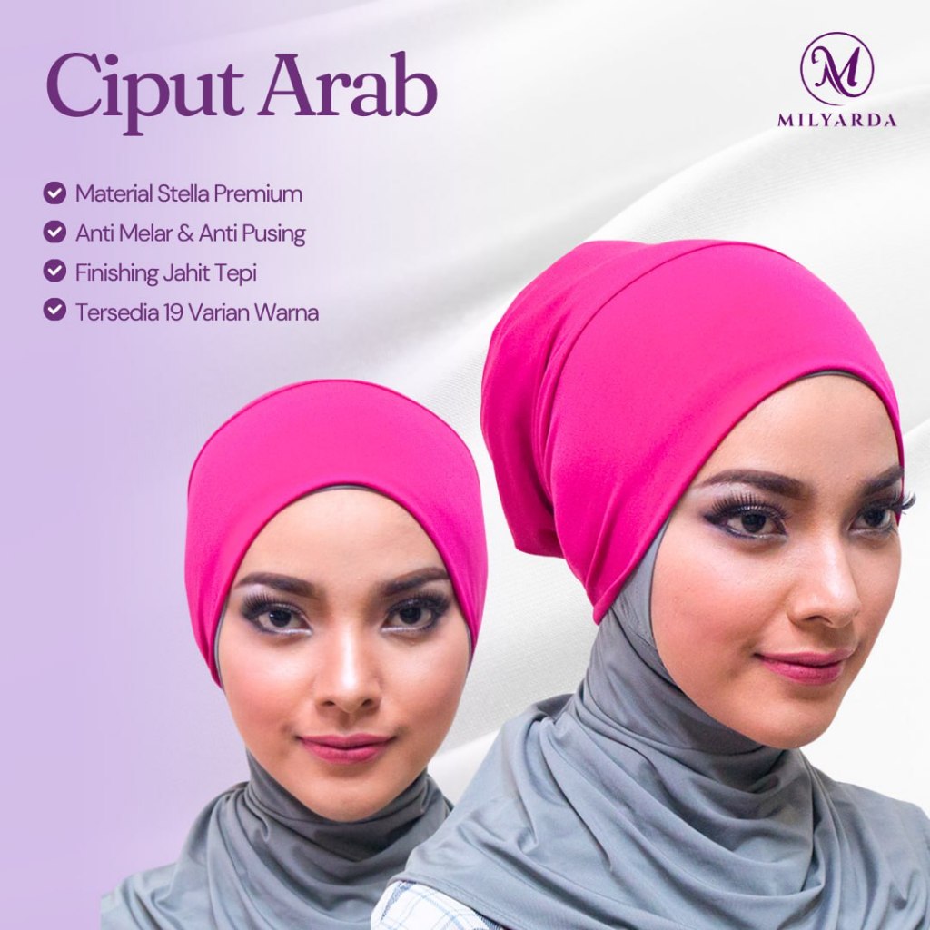 Jual Milyarda Hijab Ciput Arab Antem Bandana Anti Pusing Daleman Inner ...