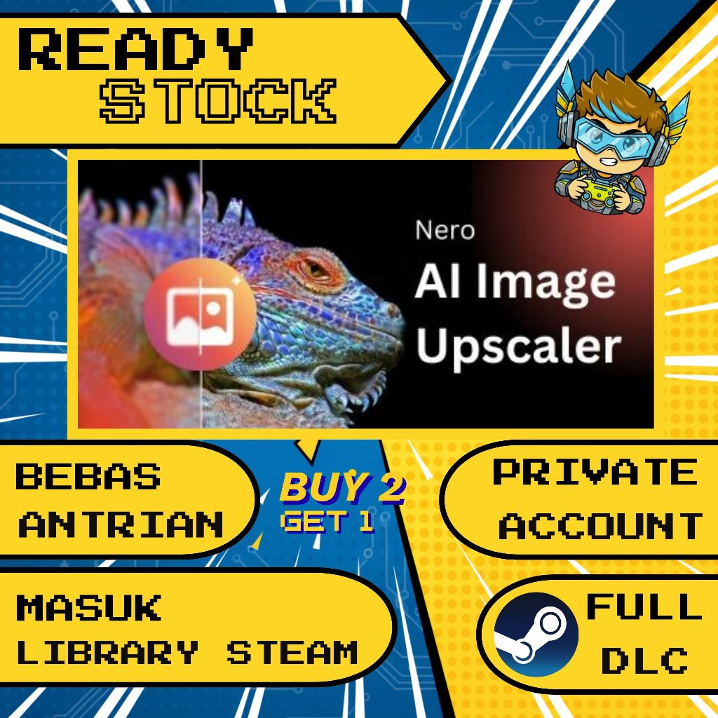 Nero AI Image Upscaler Pro Software Upscale Foto AI Terbaik Steam Private - Beli 2 Gratis 1