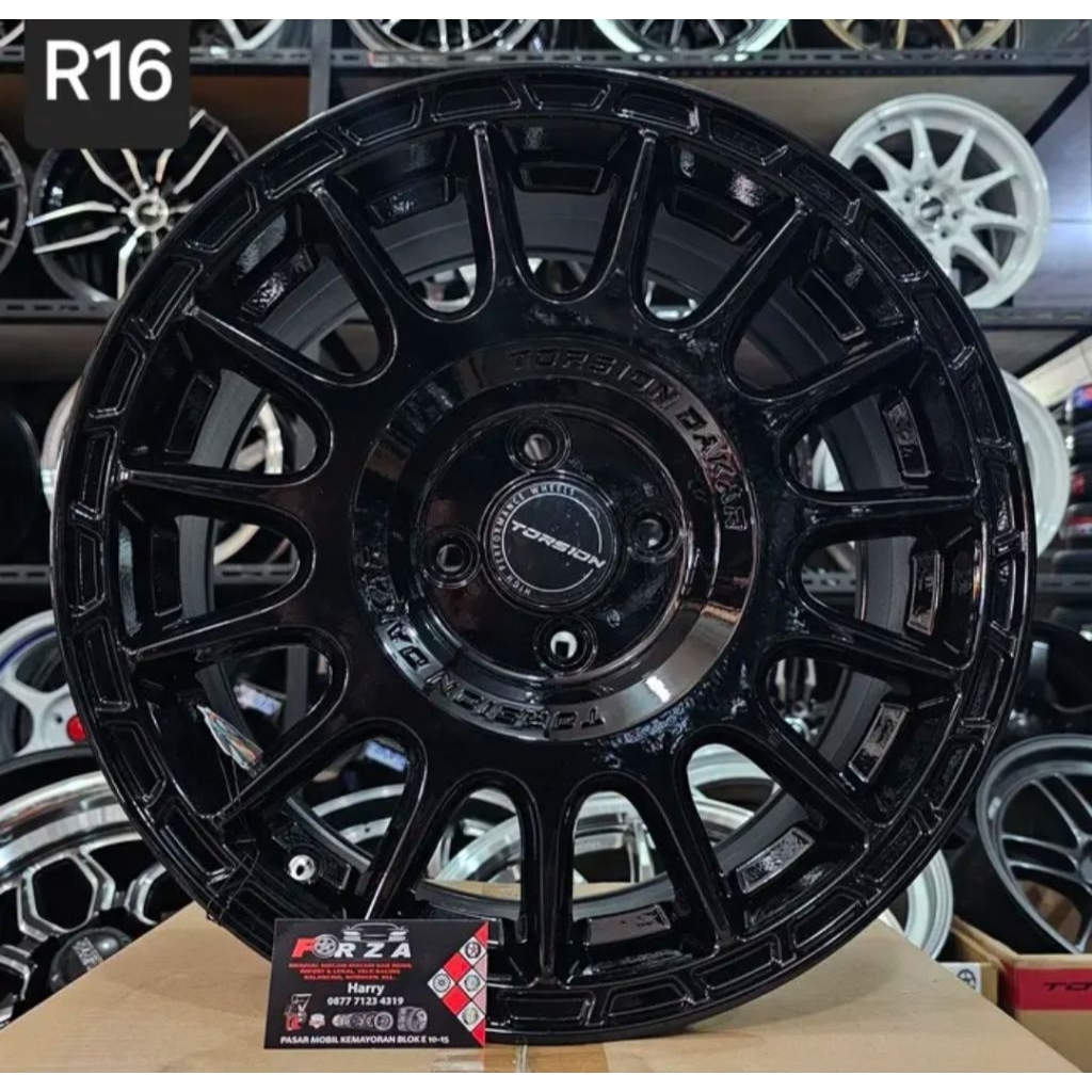 Jual Velg Torsion Dakar R16 PCD4x100 Gloss Black, Ej titan, Matte Black ...