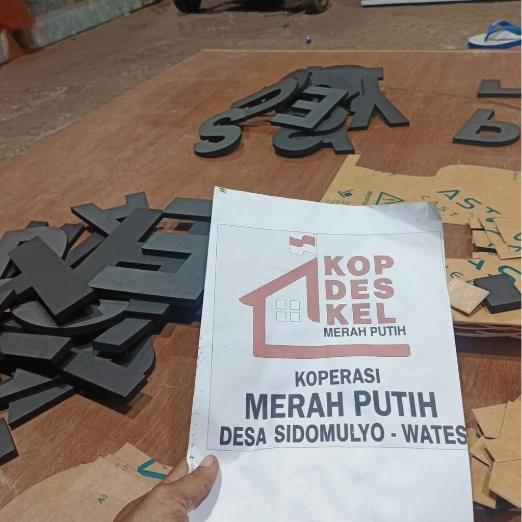 Jual LOGO KDMP LETER AKRILIK KDMP UK STANDART 2m X 1,5m HURUF TIMBUL ...