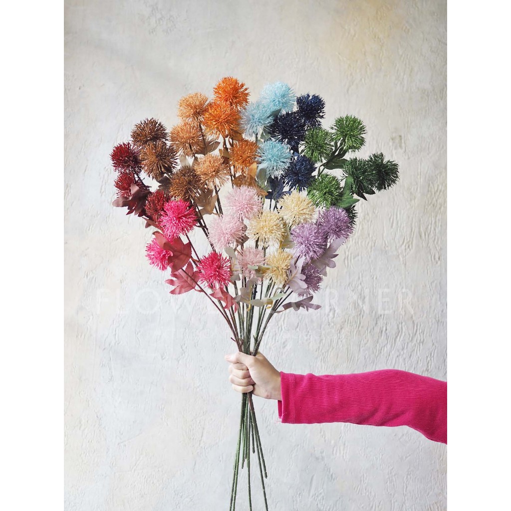 Jual Bunga Artificial Pompom Rambutan 3 Kuntum (B25166) | Shopee Indonesia
