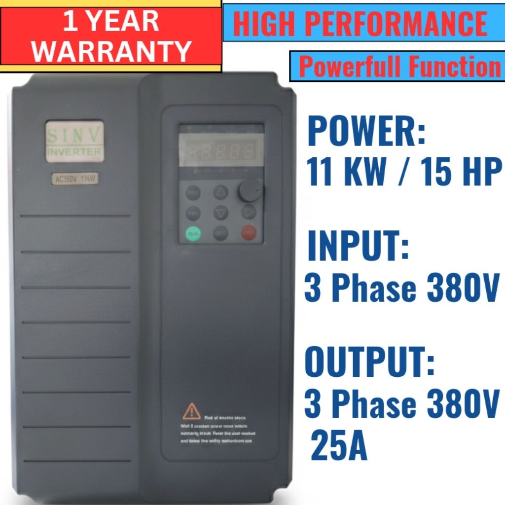 Jual Inverter Motor 11KW 15HP 380V 3Phase Inverter 15 HP 11 KW VFD ...