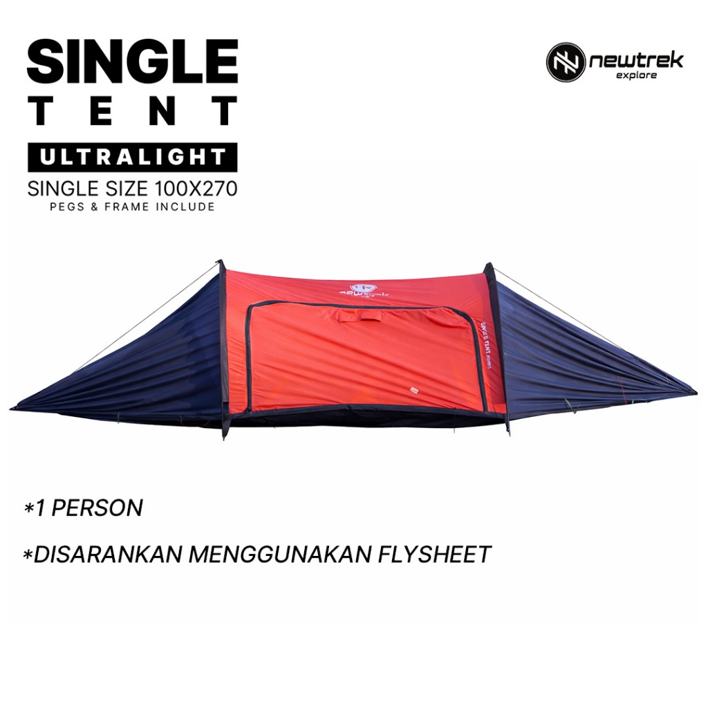 Newtrek Tenda Gunung 1 Orang Ultralight Camping Single Tent Waterproof Ringan