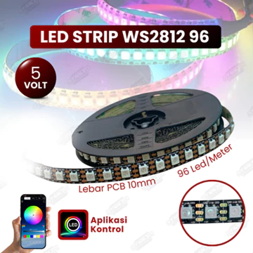 Lampu Led Strip Ws2812B 144 Led Alis Rgb 5V Per Meter