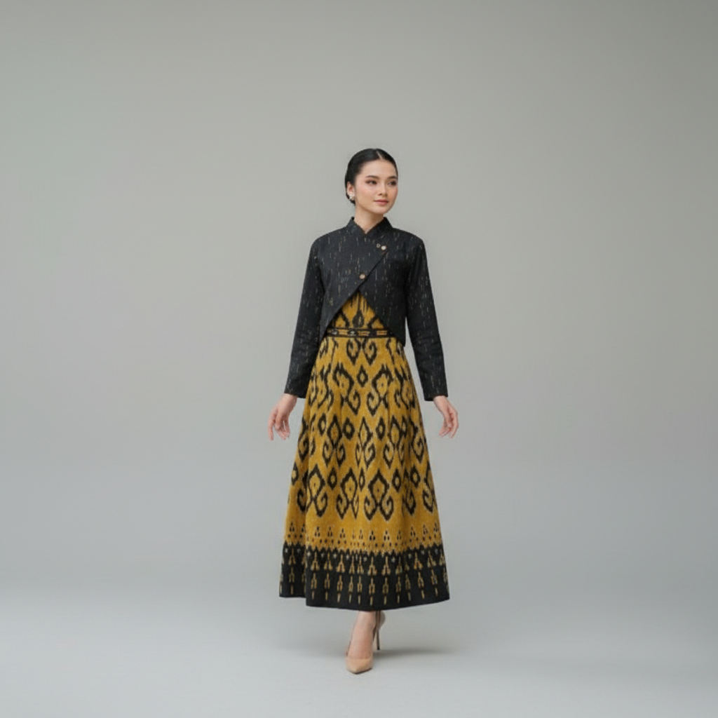 Jual One set atasan kebaya janggan bawahan rok batik tenun etnik ...