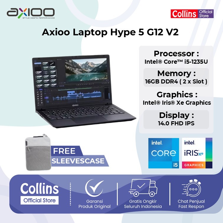 Jual Axioo Hype 5 G12 Intel Core i5-1235U RAM 16GB/512GB 14.0 FHD IPS ...