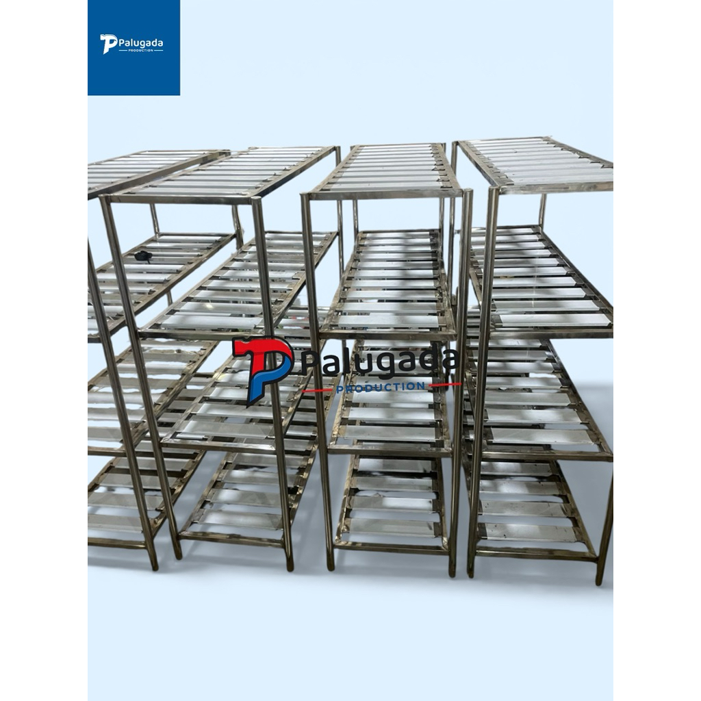 Jual Rak Peniris MBG 4susun Stainless 201, Rak peniris Dapur MBG, Rak ...