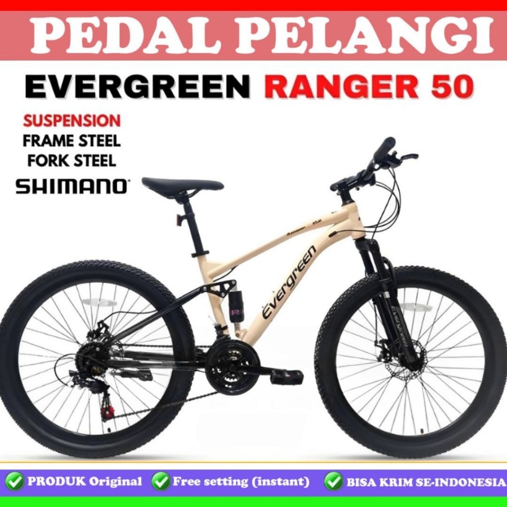 Jual Sepeda Gunung Evergreen Ranger R50 R55 R35 Full Suspension Shifter ...