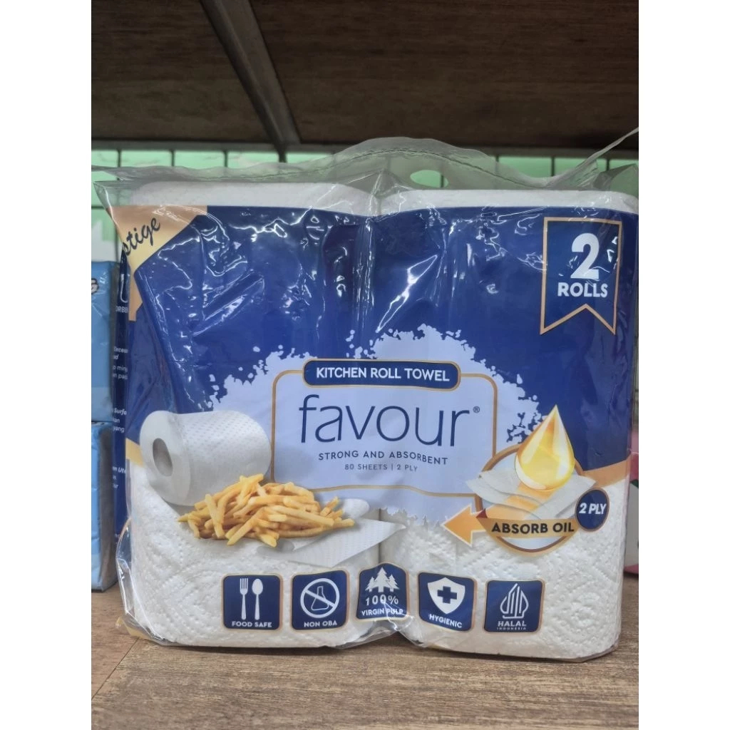 Jual Favour Kitchen Towel Roll 80 Sheet Tissue Tisu Dapur Serap Minyak ...