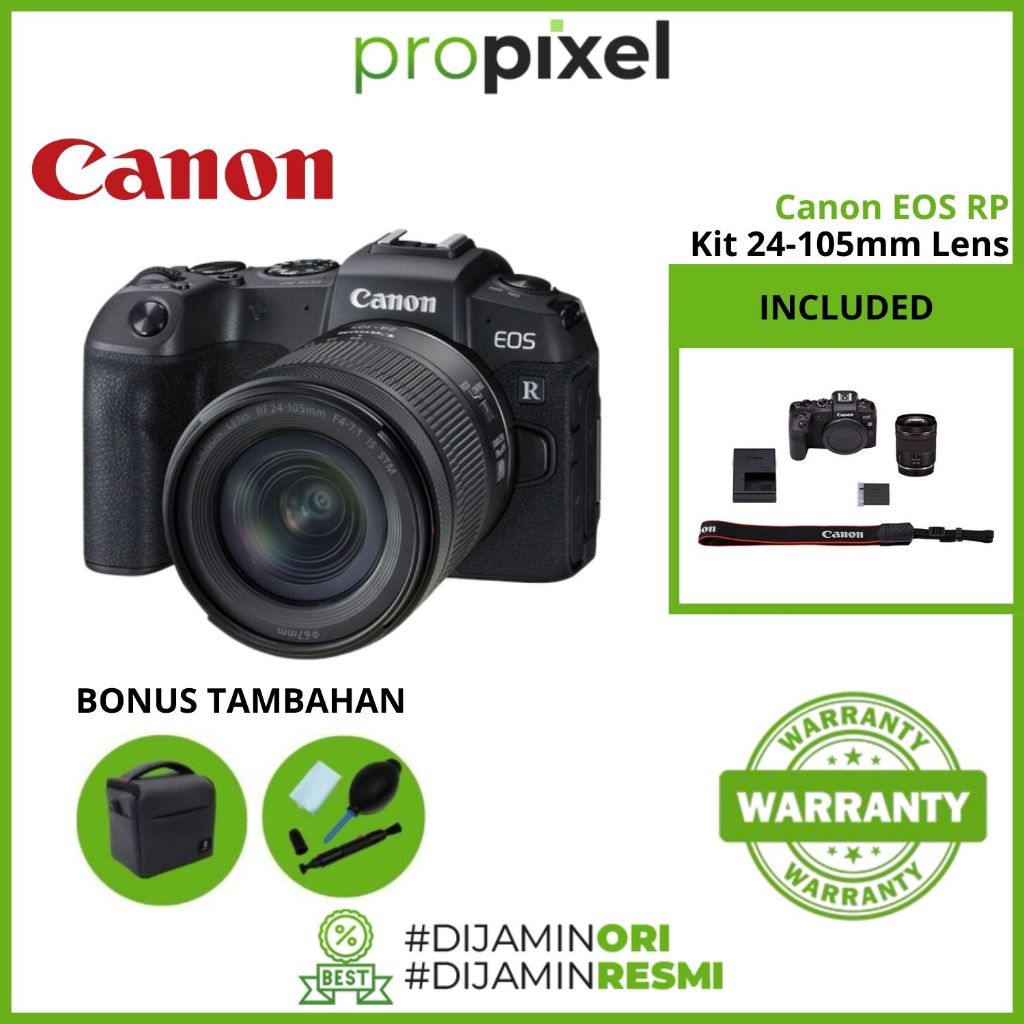 Jual Canon EOS RP Kit RF 24-105mm F/4-7.1 IS STM Garansi Resmi | Shopee ...