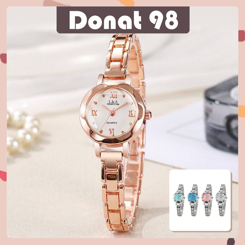 Jual Jam Tangan Wanita Rantai Stainless Casual Elegan Analog Watch Dial ...