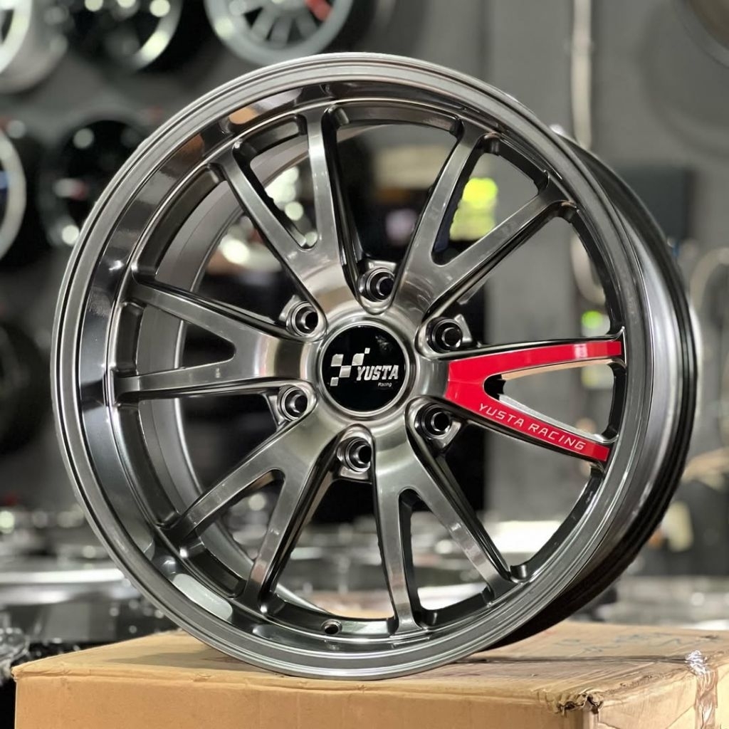 Jual velg mobil racing r18 YUSTA FLOW FORMING LEBAR 9,5 ET 20 velg ring ...