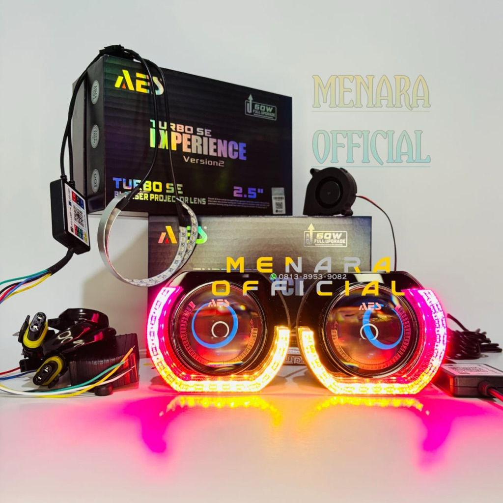 Jual paket lengkap biled aes turbo se experience headlamp mobil motor ...