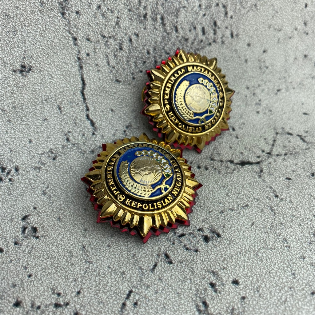 Jual Pin Roda BINMAS POLRI Premium Kuningan Tebal Halus Lencana Atribut ...