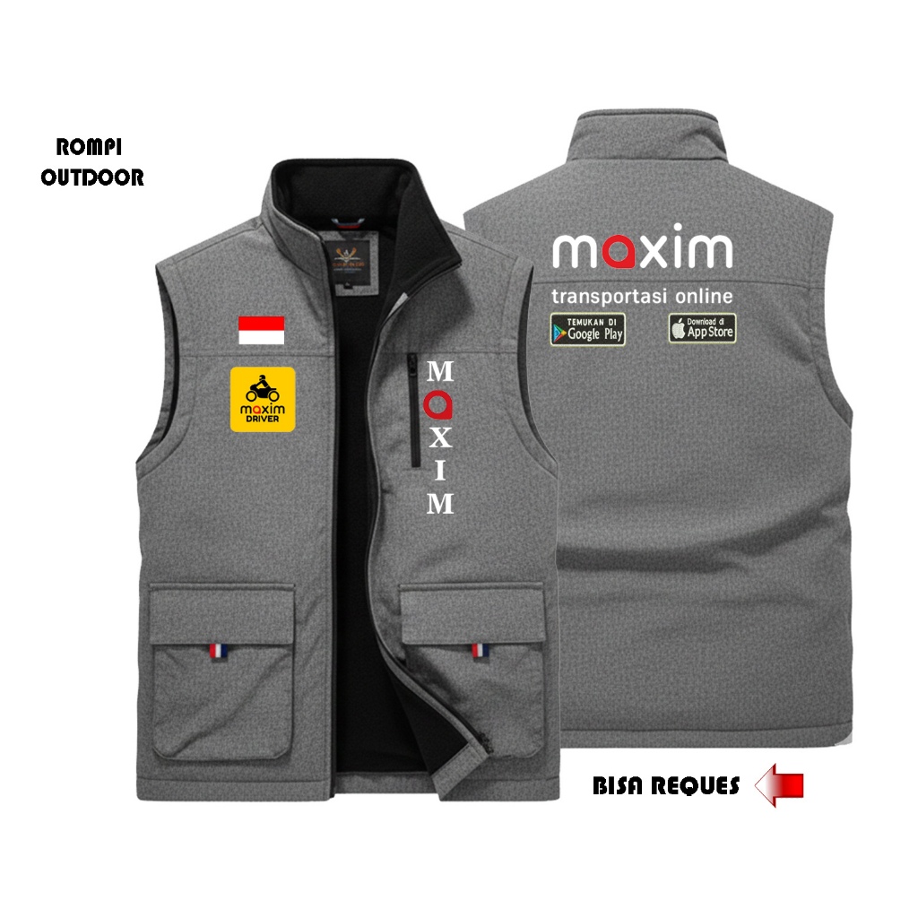 Jual Rompi Parasut Driver Maxim, Rompi Motor Pria Waterproof | Shopee ...