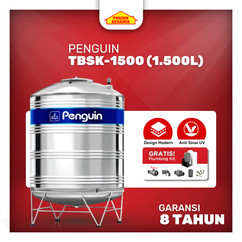 Penguin TBSK-1500 1500 Liter Stainless Steel Tank
