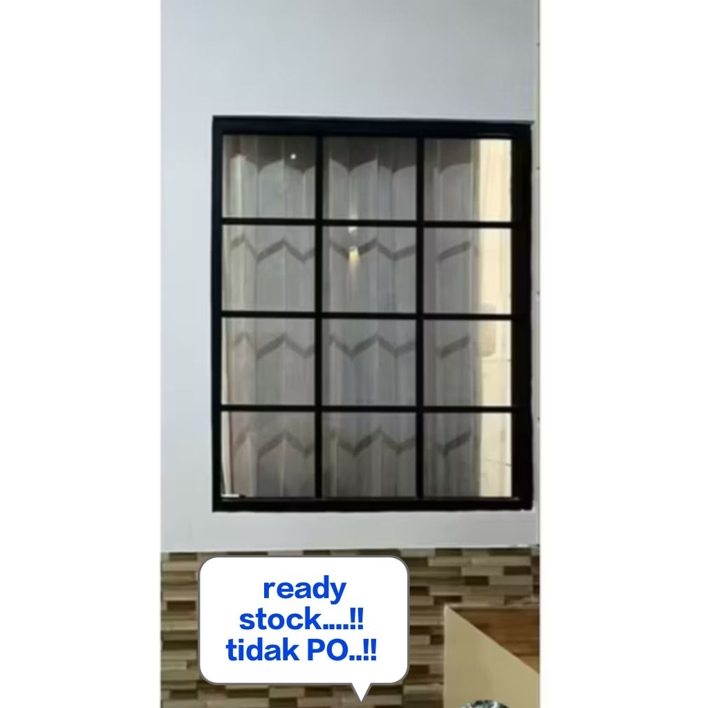 kusen aluminium partisi /jendela kaca mati ornamen putih,hitam ,coklat L100x T120 3inci kaca full 5mm pengiriman bisa ke seluruh wilayah Indonesia!!!