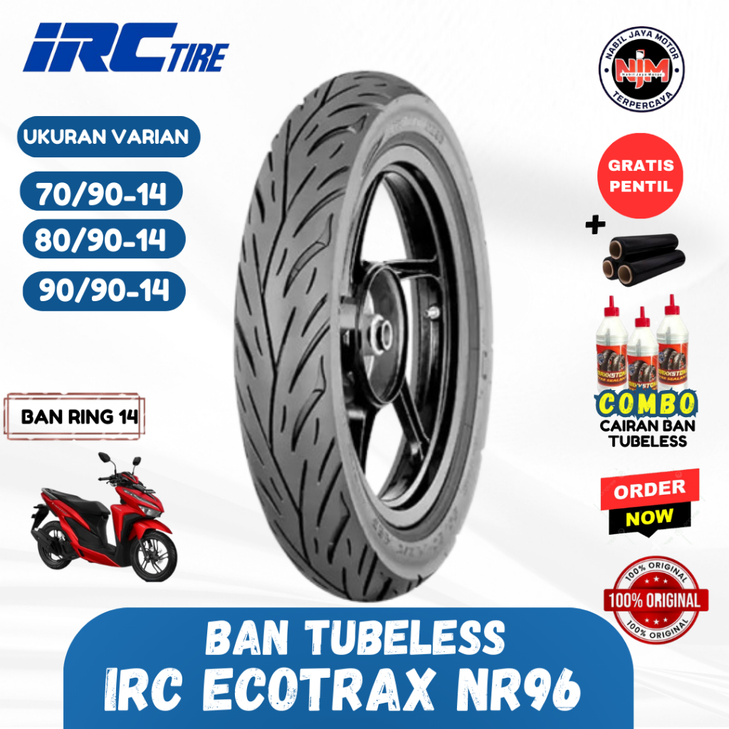 Jual Ban Motor IRC ECOTRAX NR96 90 90 80 90 Ring 14 Beat Vario Mio Nex ...