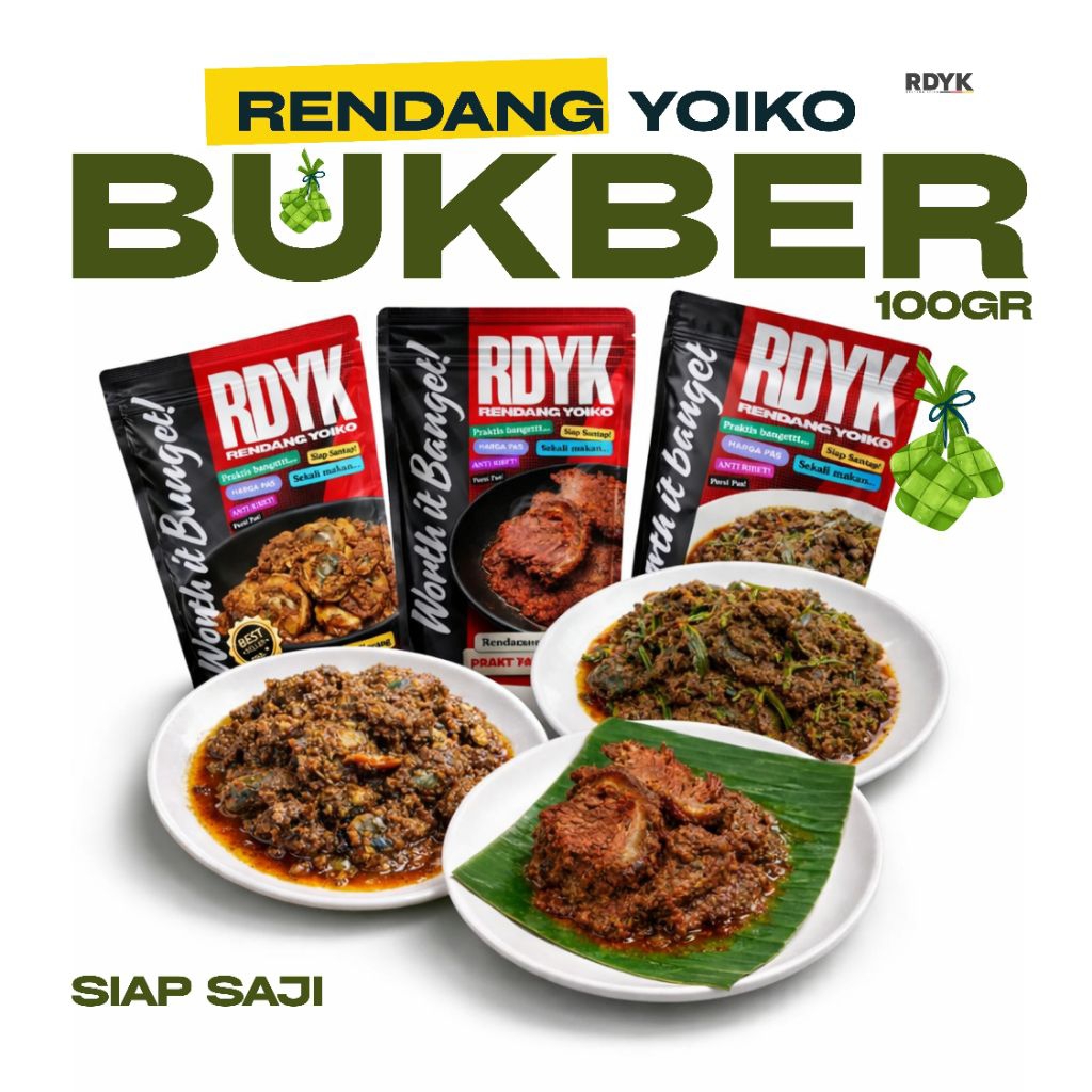 Jual PAKET BUNDLING BUKBER Rendang Cubo-Cubo 100gr (3 Varian) | Rendang ...