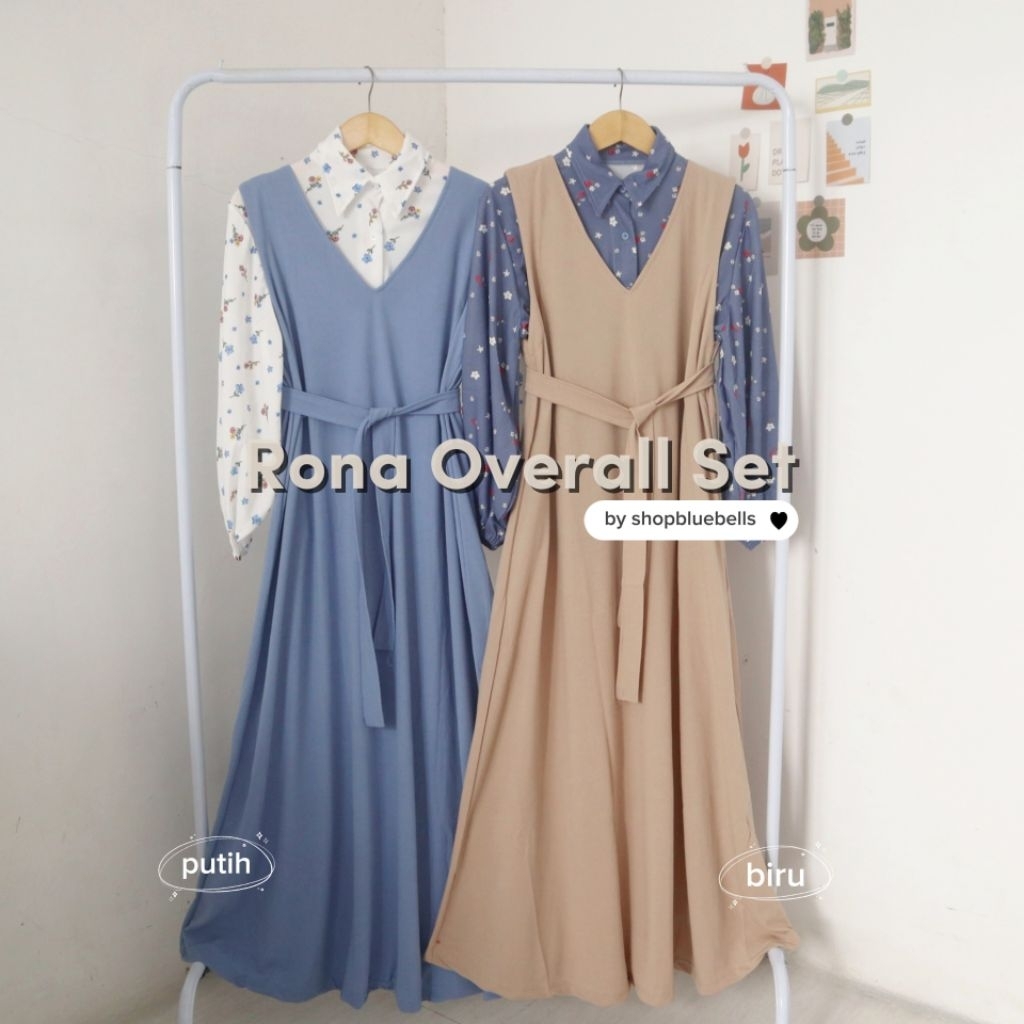 Jual Eri Overall Gamis Wanita Bahan Voxy Motif Bunga Nyaman Dipakai ...