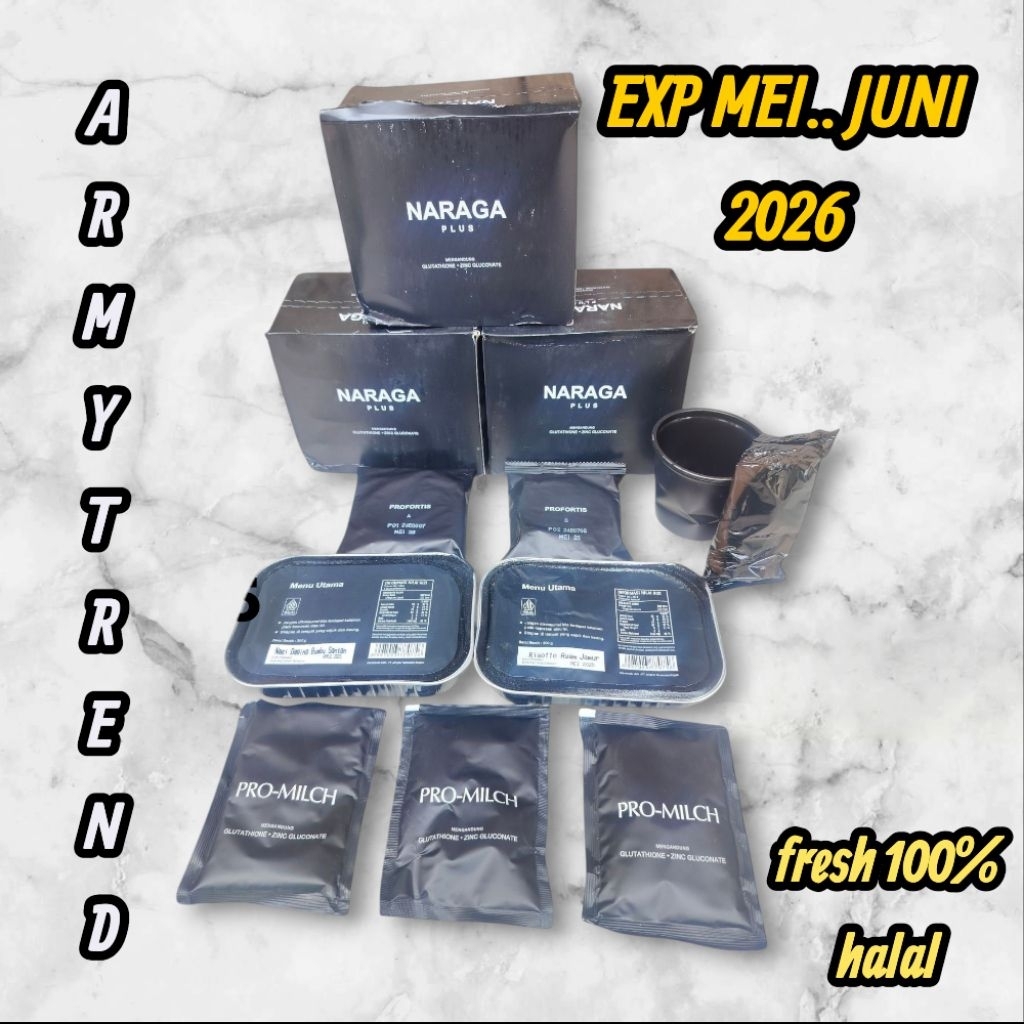 Jual PROMO SATU PAKET DUS NARAGA PLUS RANSUM TNI NASI KALENG MAKANAN ...