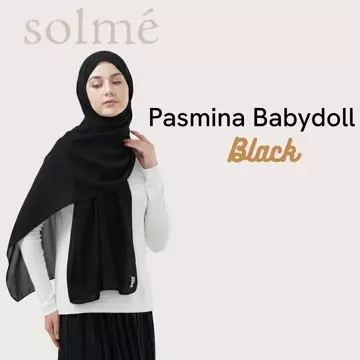Solmè Pashmina Ceruty Babydoll Hijab Premium Lembut Jatuh Ringan Elegan