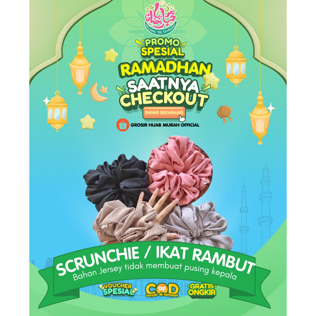 Jual SCRUNCI IKAT RAMBUT /SCRUNCHIE/SCRUNCIE/ SRUCHIE/SCRUCHY ...