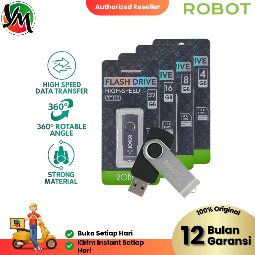 Jual FLASHDISK ROBOT RF116 16GB FlashDrive USB Drive Original | Shopee ...