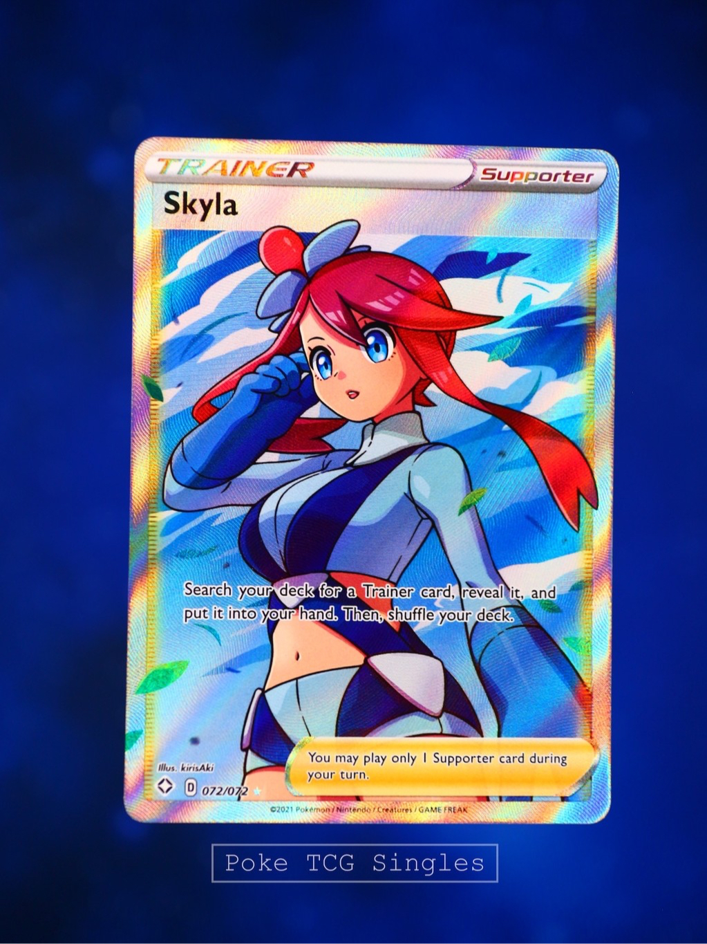 skyla pokemon card full art shining fates 072/072 Skyla | Rare Ultra Card
