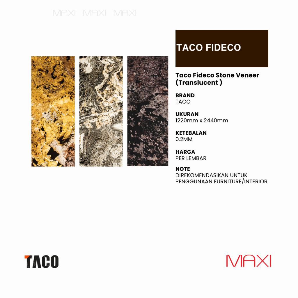 Jual TACO FIDECO | FSL110C -112C | 122cm x 244cm | Stone Veneer ...