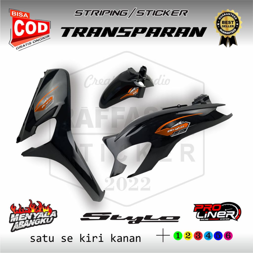 Jual Sticker Striping Transparan Honda stylo Awet thn lama | Shopee ...