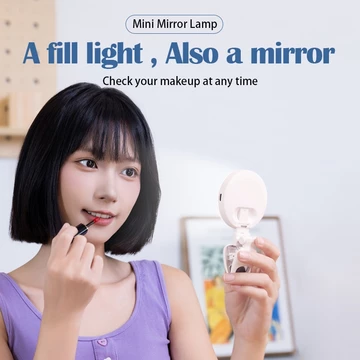 Selfie Ring Light 9 Levels Mirror Clip Dengan 3 Suhu Warna