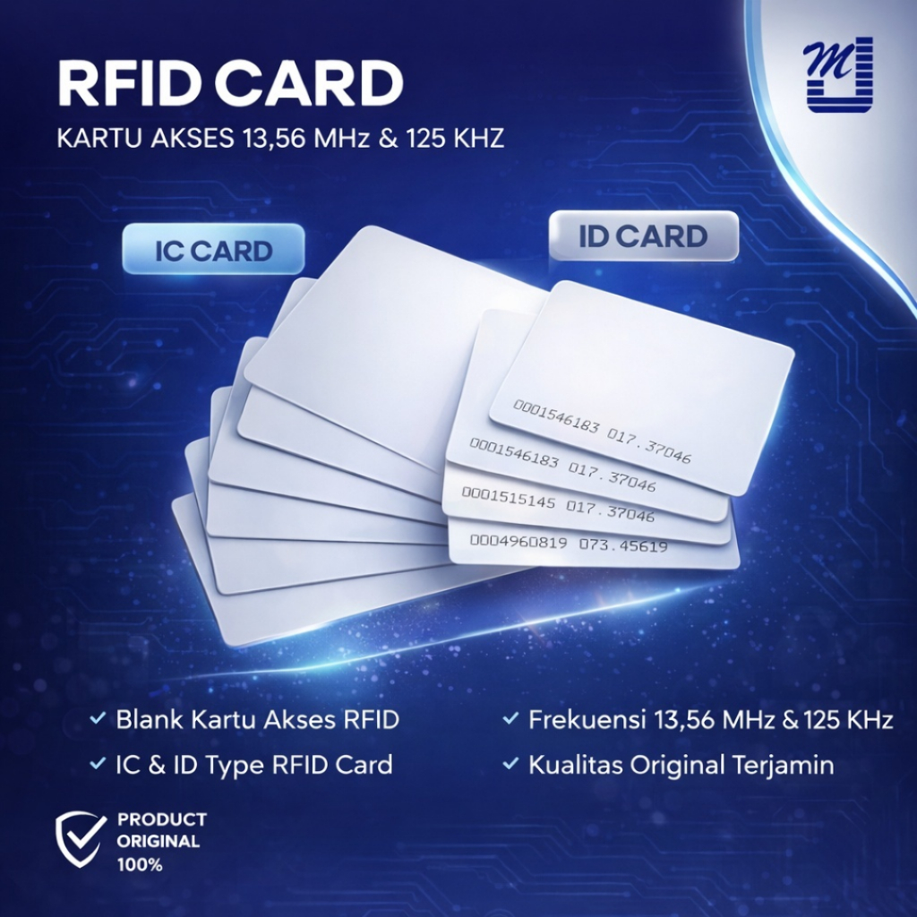 Jual Kartu RFID IC Card 13.56MHz & EM Card 125KHz Kartu Akses Control ...