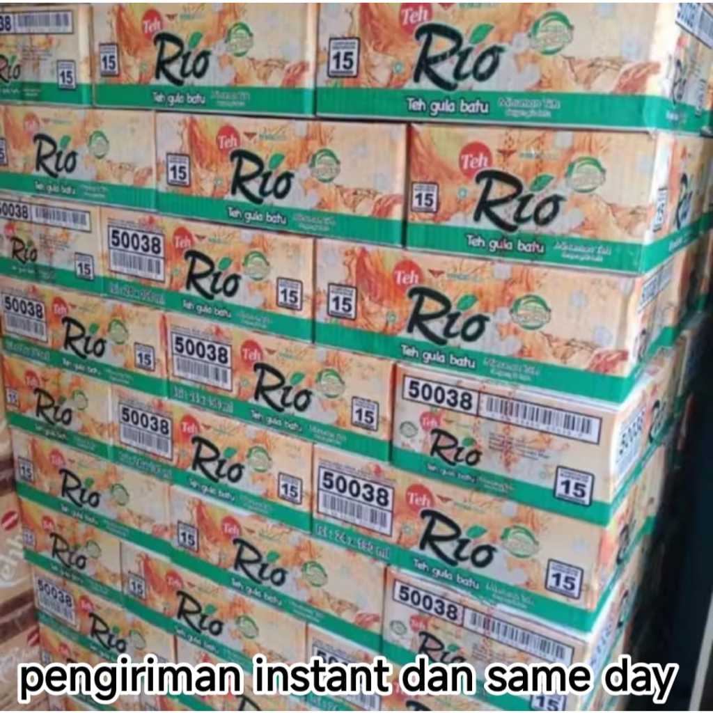 Jual TEH RIO GULA BATU 180 ML ISI 24 / TEH RIO 1 DUS GULA BATU | Shopee ...