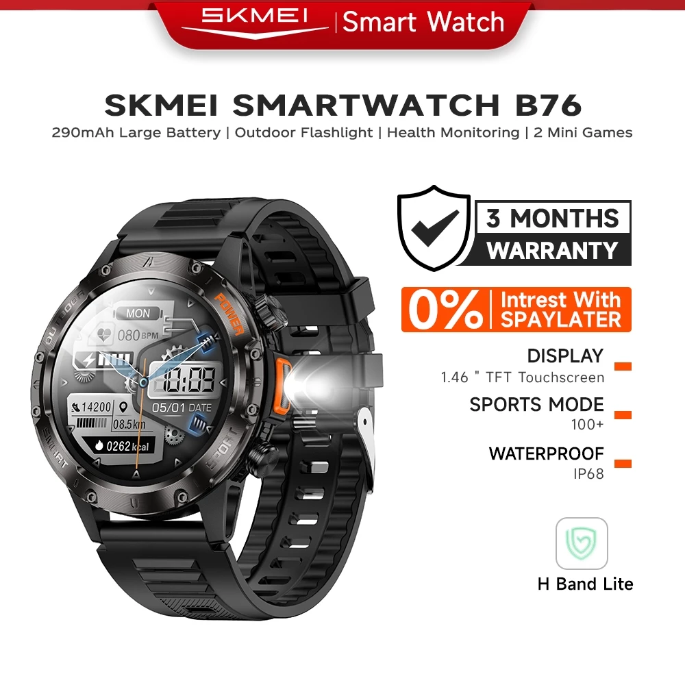 Bozlun Smartwatch B76 Jam Tangan Pintar 1.46" TFT Layar Smartwatch Pria olahraga watch 290mAh Battery anti air IP68 android ios Pemantauan tekanan darah - foto 1