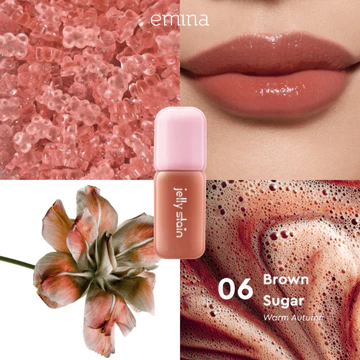 EMINA Jelly Stain Lip Tint Korea Glossy Ombre Tahan 12 Jam Ringan Longlasting Transferproof SPF