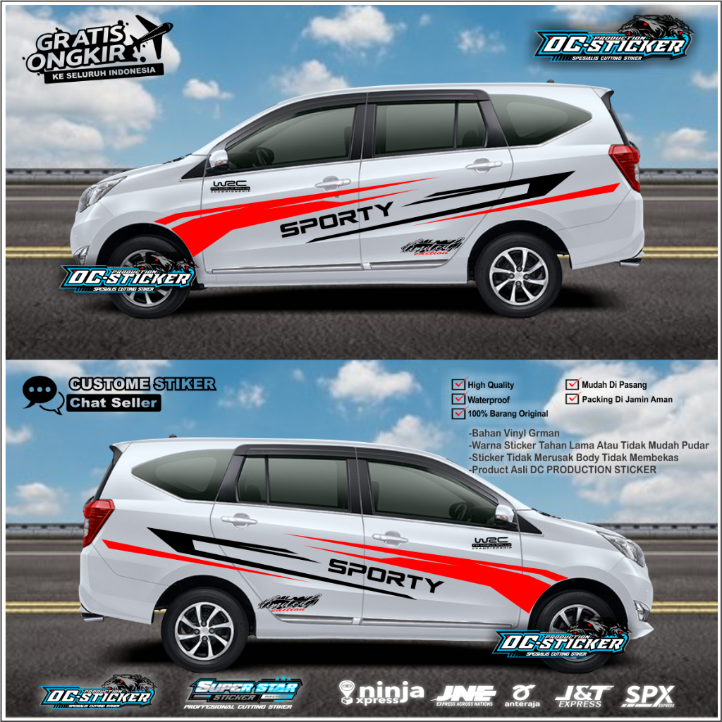 Jual PROMO STIKER STICKER CUTTING MOBIL TOYOTA AVANZA CUTTING LIST BODI ...