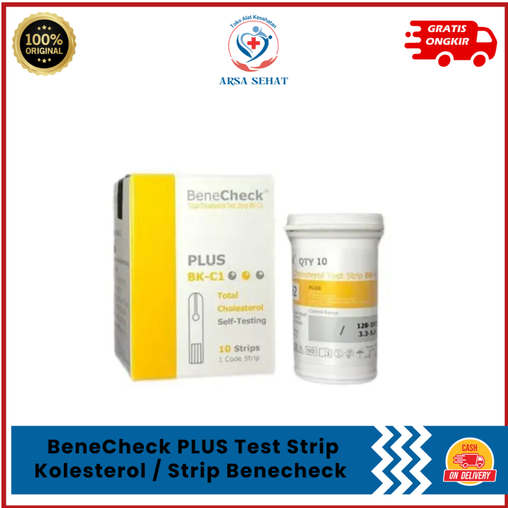 Jual BeneCheck PLUS Test Strip Kolesterol / Strip Benecheck Cholesterol ...