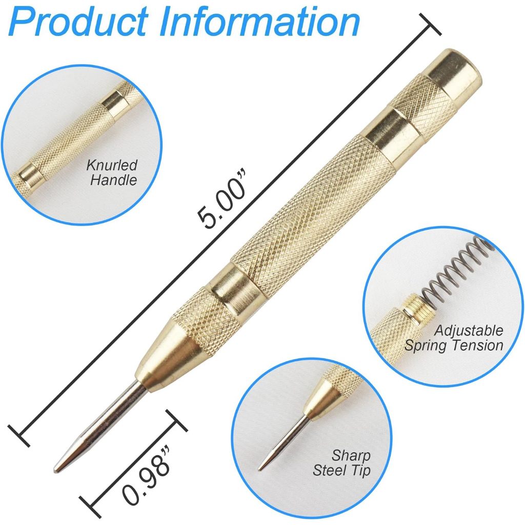 Jual Penanda Titik Bor Center Punch Alat Penanda Titik Tengah Bor Metal ...