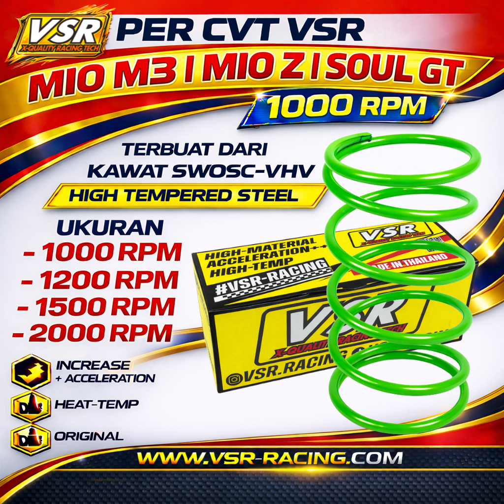 Jual Per CVT 1000rpm Mio M3 Per 1200 rpm Soul GT 125 Per CVT 1500 rpm ...