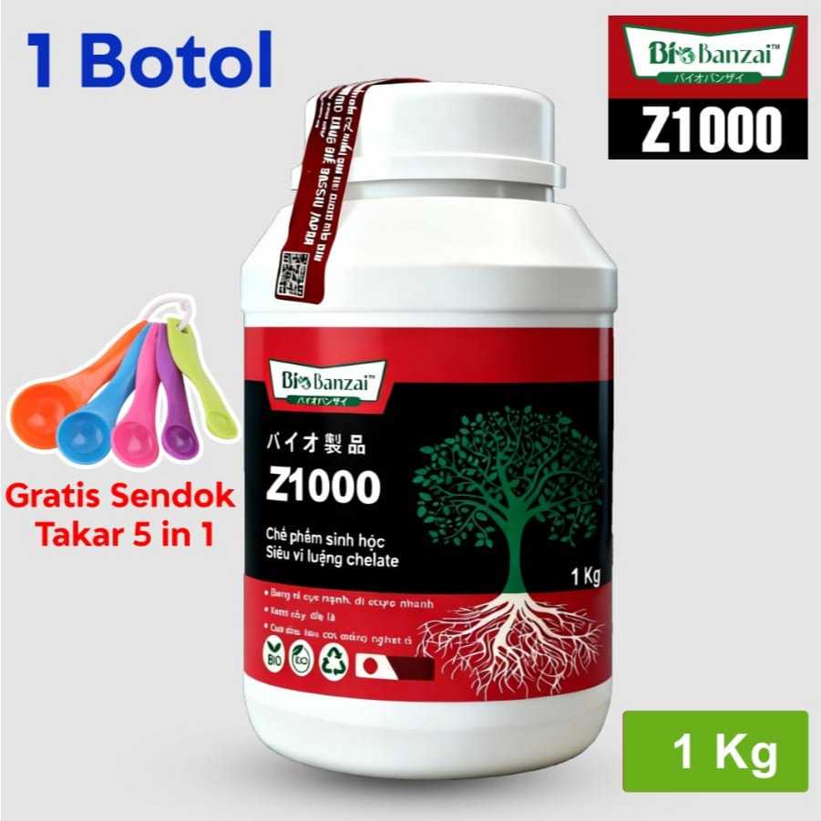 Bio banzai Z1000 Kemasan 1 kg pupuk organik jepang bonus sendok 5 in 1