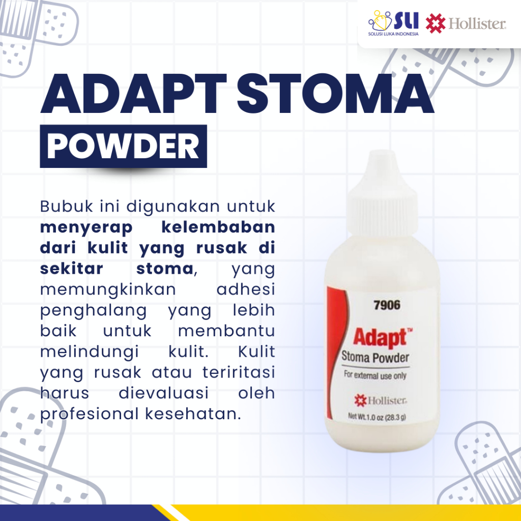 Jual Adapt Stoma Powder Colostomy 7906 - HOLLISTER | Powder Stoma ...