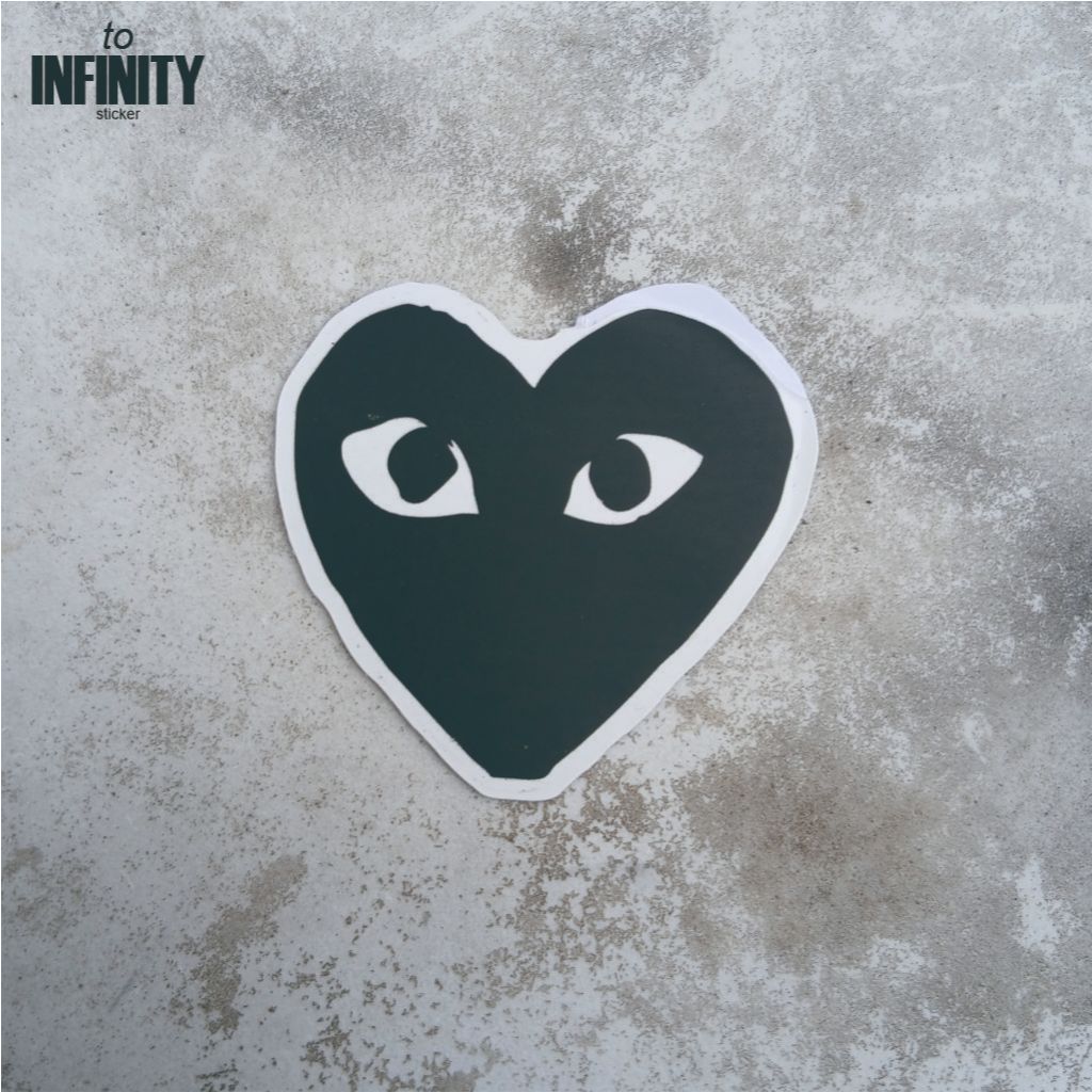 Jual Sticker Aesthetic CDG PLAY Hitam | Sticker Laptop, HP, Tumblr ...