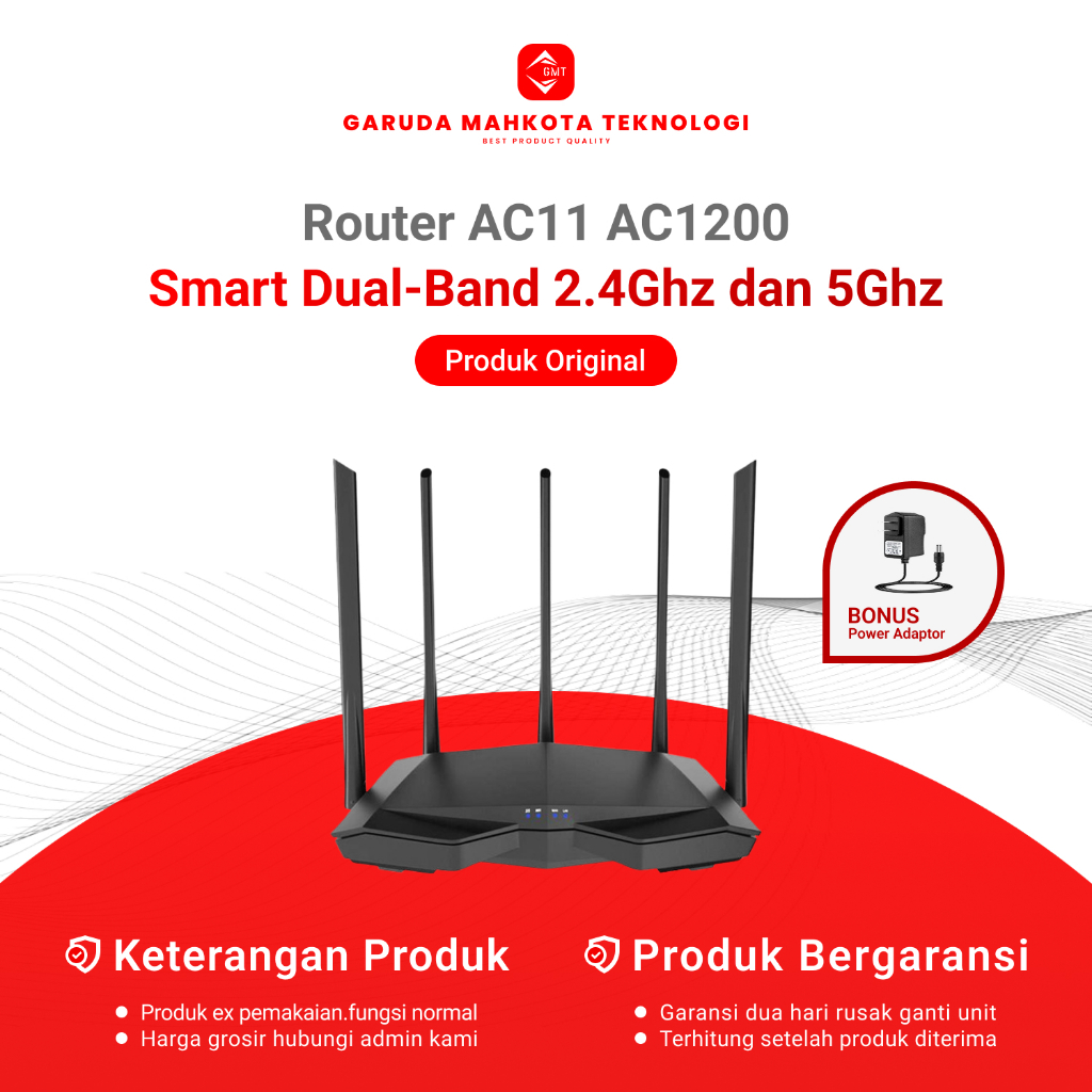 Jual Router Tenda AC11 AC1200 Smart Dual-Band 2.4Ghz dan 5Ghz Wireless ...