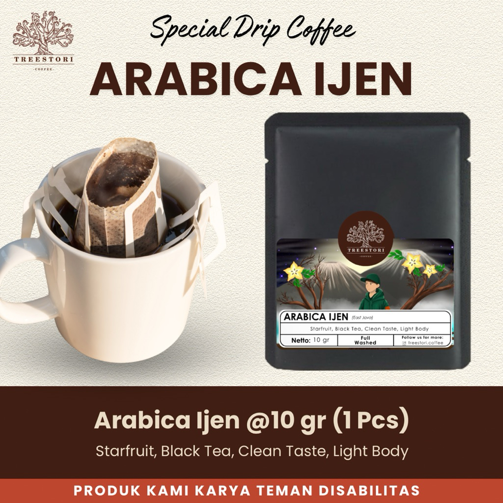 Jual Treestori Drip Bag / Filter Bag | Kopi Arabika Ijen 1 pcs | Shopee ...