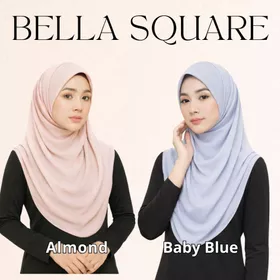 XaerynHijab Jilbab Segi Empat Bella Square Premium Hijab Malaysia Segi Empat Oval