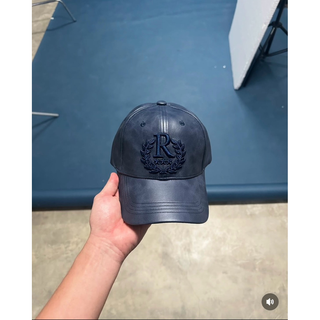 Jual [100% original] topi RUCAS crown blue leather cap | RUCAS crown ...