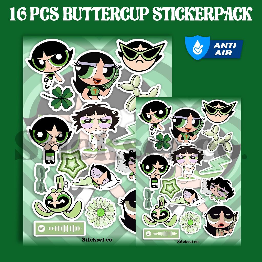 Jual 16 PCS BUTTERCUP POWERPUFF GIRLS STICKERPACK ANTI AIR | Shopee ...