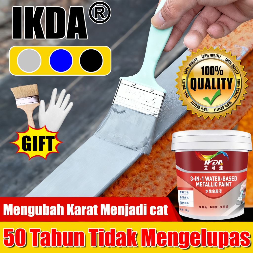 Jual Tahan karat 100 tahun Cat anti karat 1000g Anti-korosi Anti-rust ...