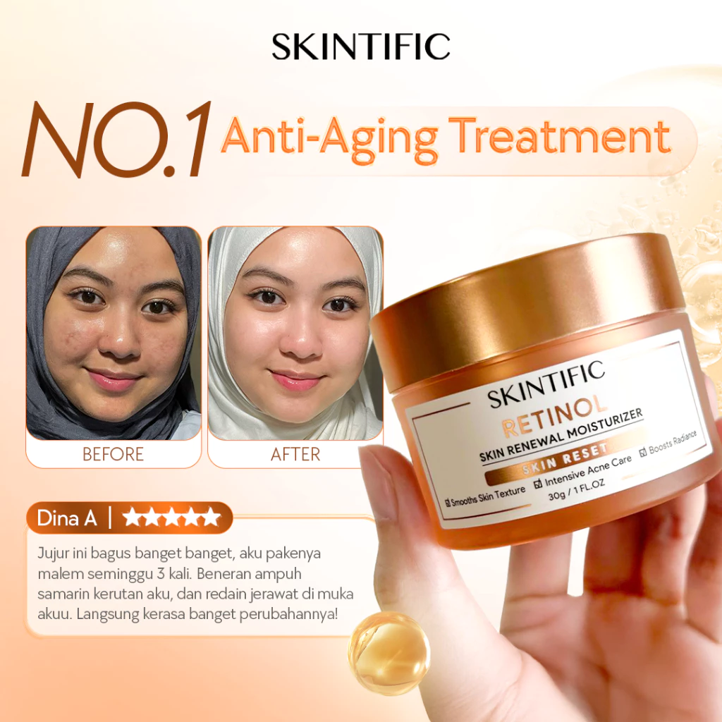 Pratinjau SKINTIFIC Retinol Skin Renewal Moisturizer 30 g